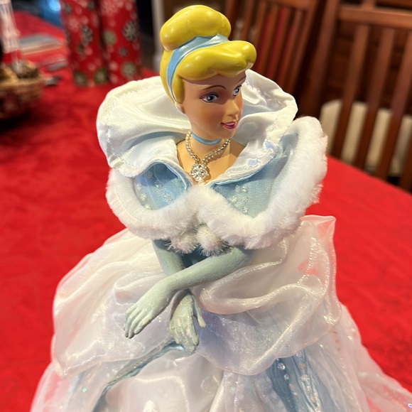 Very rare vintage LARGE Walt Disney Cinderella Christmas tree topper blue dress